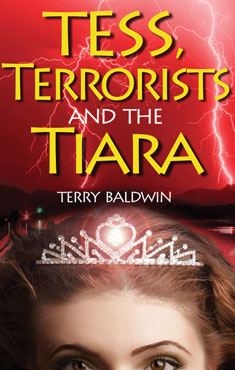 cover of tess, terrorists and the tiara by Terry Baldwin
